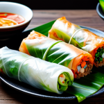 Image Prompt 1: Fresh Vietnamese Spring Rolls (Gỏi Cuốn Tôm Thịt)**